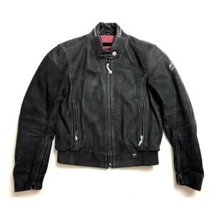 BMW Atlantis 2 Motorcycle Jacket Black Leather Padded Lined Heavy‎ Women's $1100